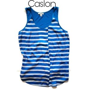4/$25 🥂 Caslon Blue Striped Tank Top